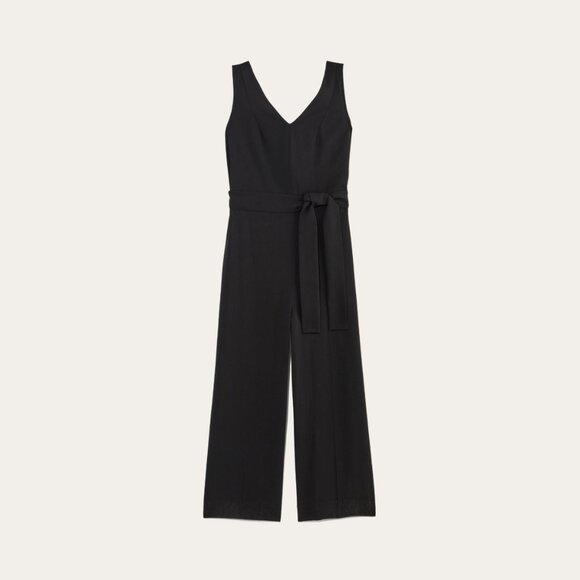 Everlane Black Wide Leg The Ultimate Jumpsuit Size 14 - Picture 2 of 8